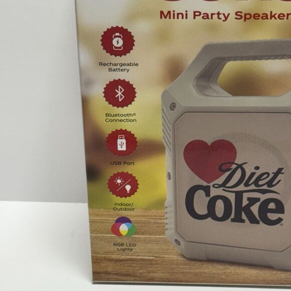 Bluetooth Speaker - Diet Coke Coca Cola Mini Party Speaker - Wireless New - Picture 2 of 10